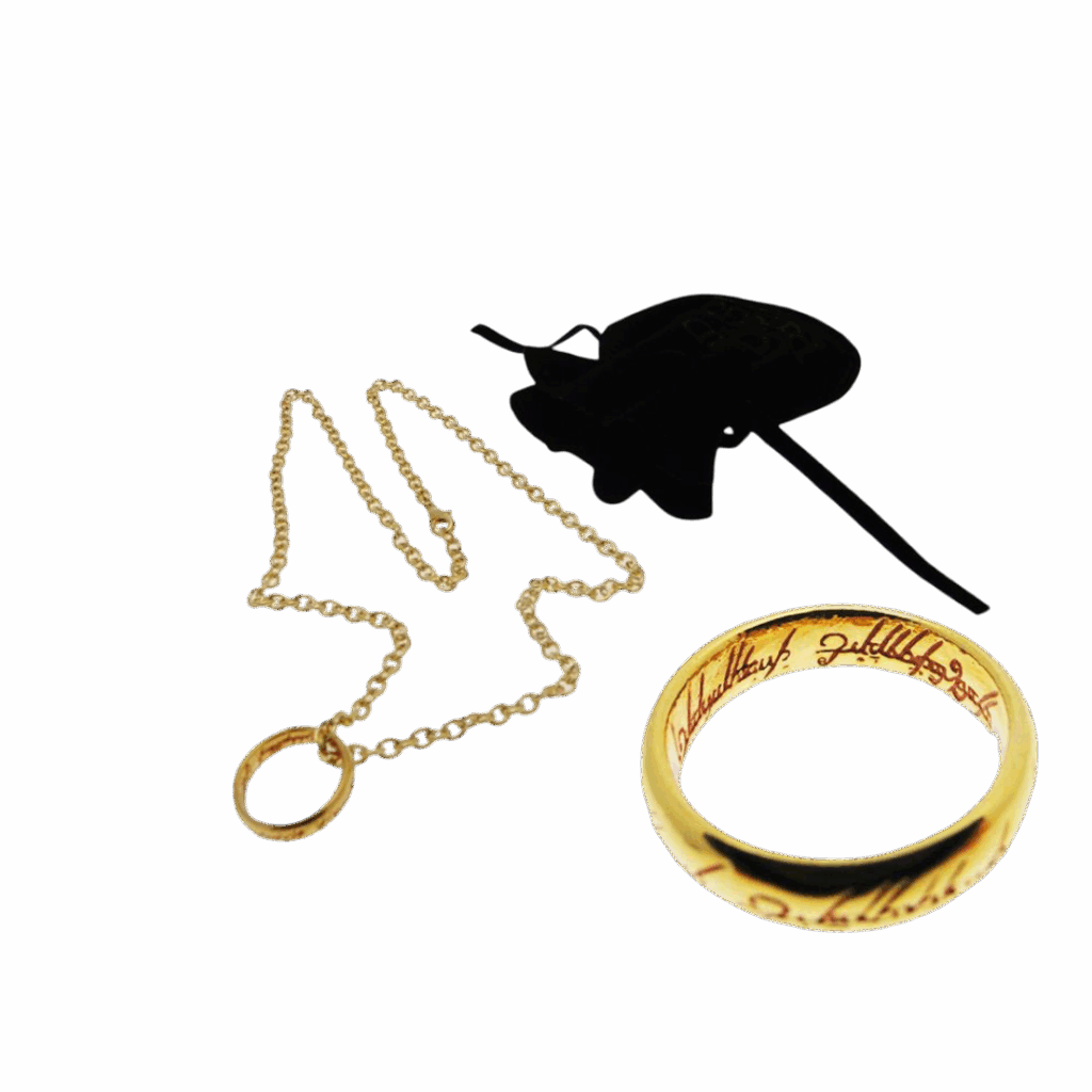 anello del potere signore degli anelli scritta rossa